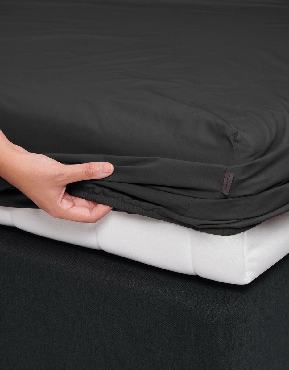 Essenza Premium Percale Hoeslaken Anthracite - Grijs