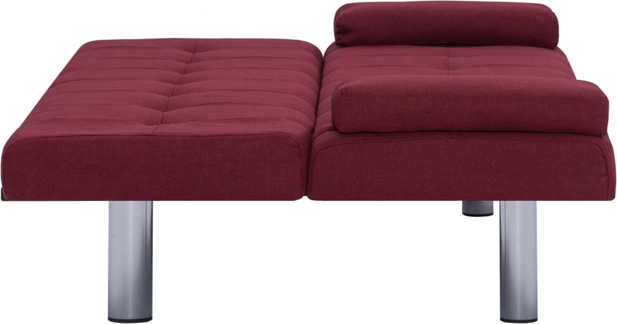 Vidaxl Slaapbank Met Twee Kussens Polyester Wijn - Rood