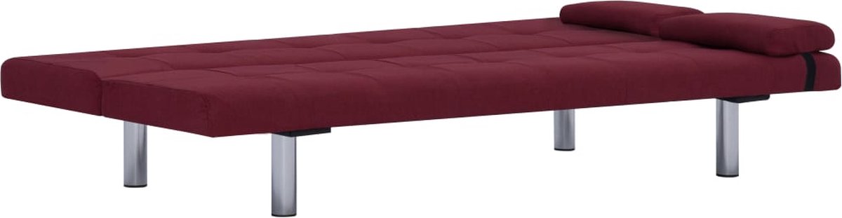 Vidaxl Slaapbank Met Twee Kussens Polyester Wijn - Rood
