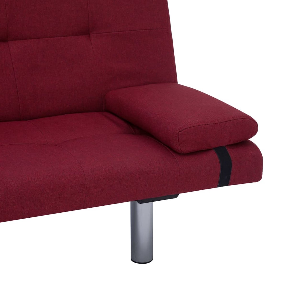 Vidaxl Slaapbank Met Twee Kussens Polyester Wijn - Rood