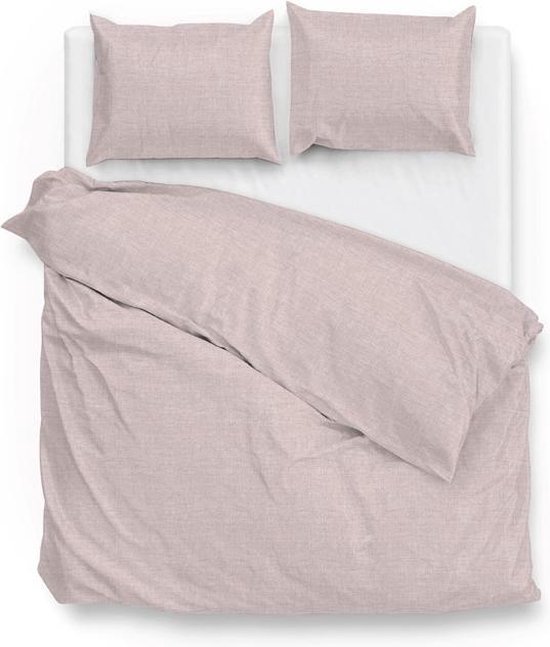 Zo! Home Dekbedovertrek Lino - Shell Nude - Lits-jumeaux Xl 260x200/220 Cm - Roze