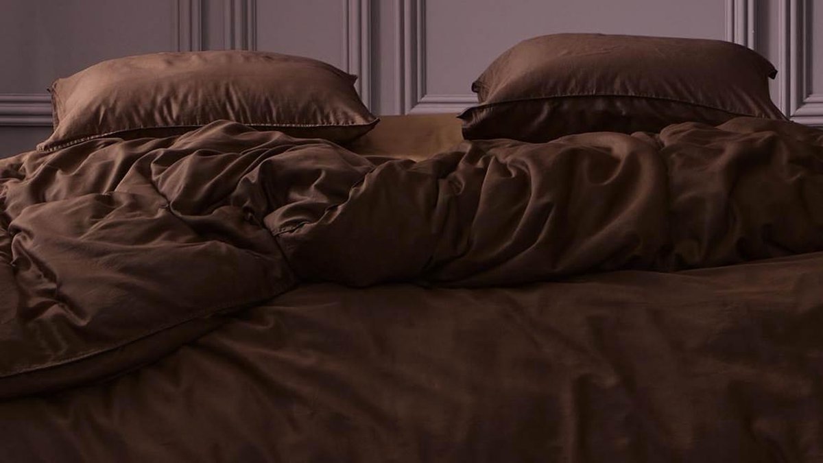 Essenza Minte Chocolate dekbedovertrek - Bruin