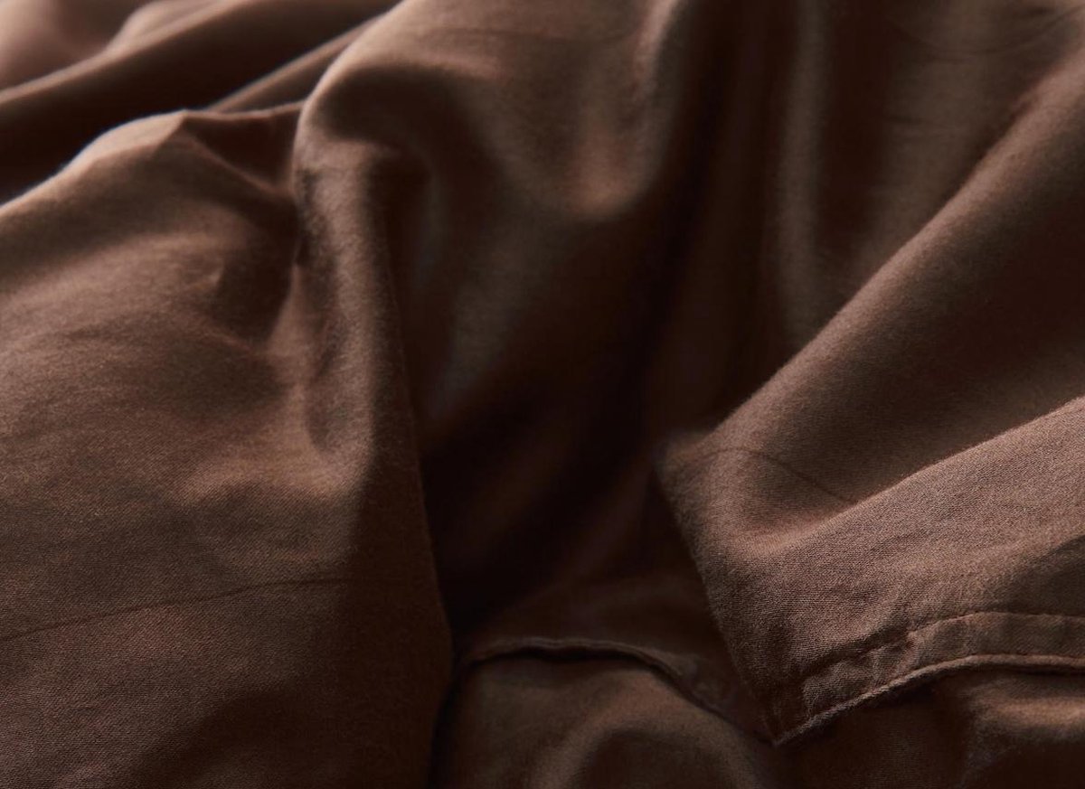 Essenza Minte Chocolate dekbedovertrek - Bruin