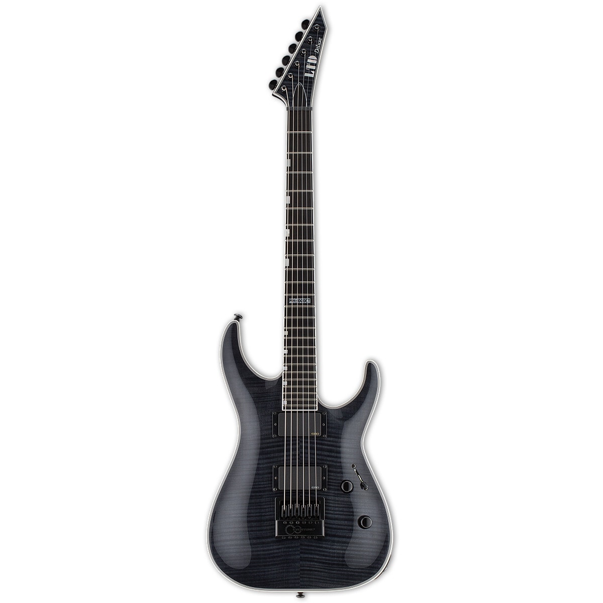 ESP guitars Deluxe MH-1000ET FM Evertune See Thru Black