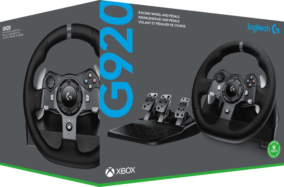 G923 Racestuur en -pedalen voor Xbox One, Xbox Series X en PC - Zwart