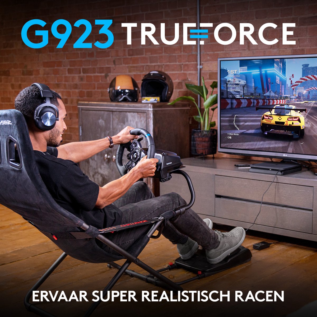 G923 Racestuur en -pedalen voor Xbox One, Xbox Series X en PC - Zwart