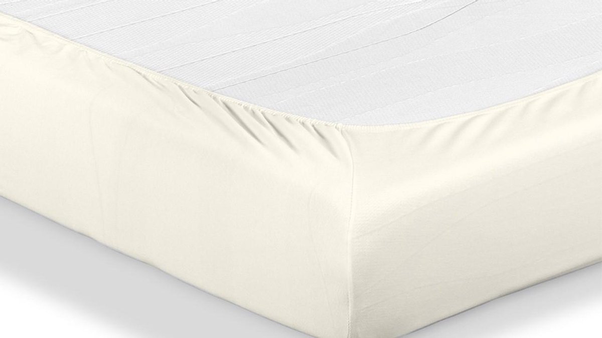 M line Hoeslaken Strijkvrij Jersey Hoeslaken - 120/130 x 200/210/220 cm - off-white - Beige