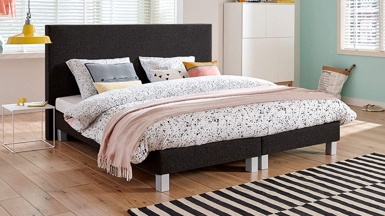 Box Lugo Vlak Met Bridge Matras - 140 x 210 cm - Zwart