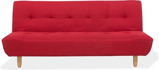 Beliani Alsten Slaapbank Polyester 100 X 182 Cm - Rojo