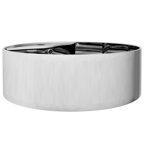 Vidaxl Wastafel Met Overloop 46,5x15,5 Cm Keramiek Zilverkleurig - Silver