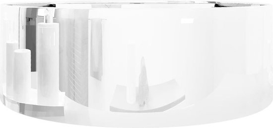 Vidaxl Wastafel Met Overloop 46,5x15,5 Cm Keramiek Zilverkleurig - Silver