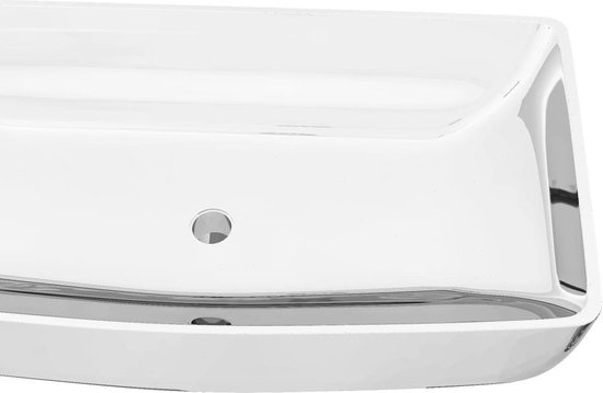 Vidaxl Wastafel 71x38x13,5 Cm Keramiek Zilverkleurig - Silver