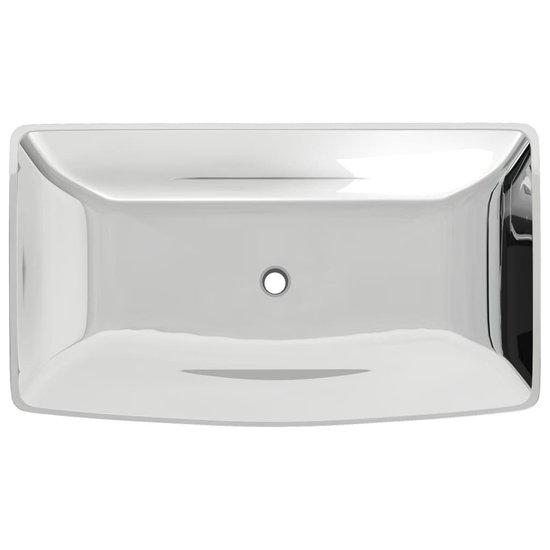 Vidaxl Wastafel 71x38x13,5 Cm Keramiek Zilverkleurig - Silver