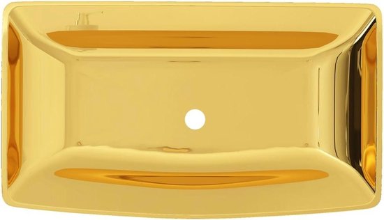 Vidaxl Wastafel 71x38x13,5 Cm Keramiekkleurig - Goud