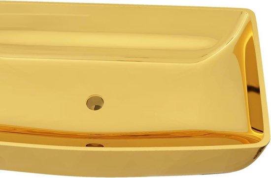 Vidaxl Wastafel 71x38x13,5 Cm Keramiekkleurig - Goud