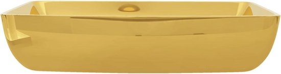 Vidaxl Wastafel 71x38x13,5 Cm Keramiekkleurig - Goud
