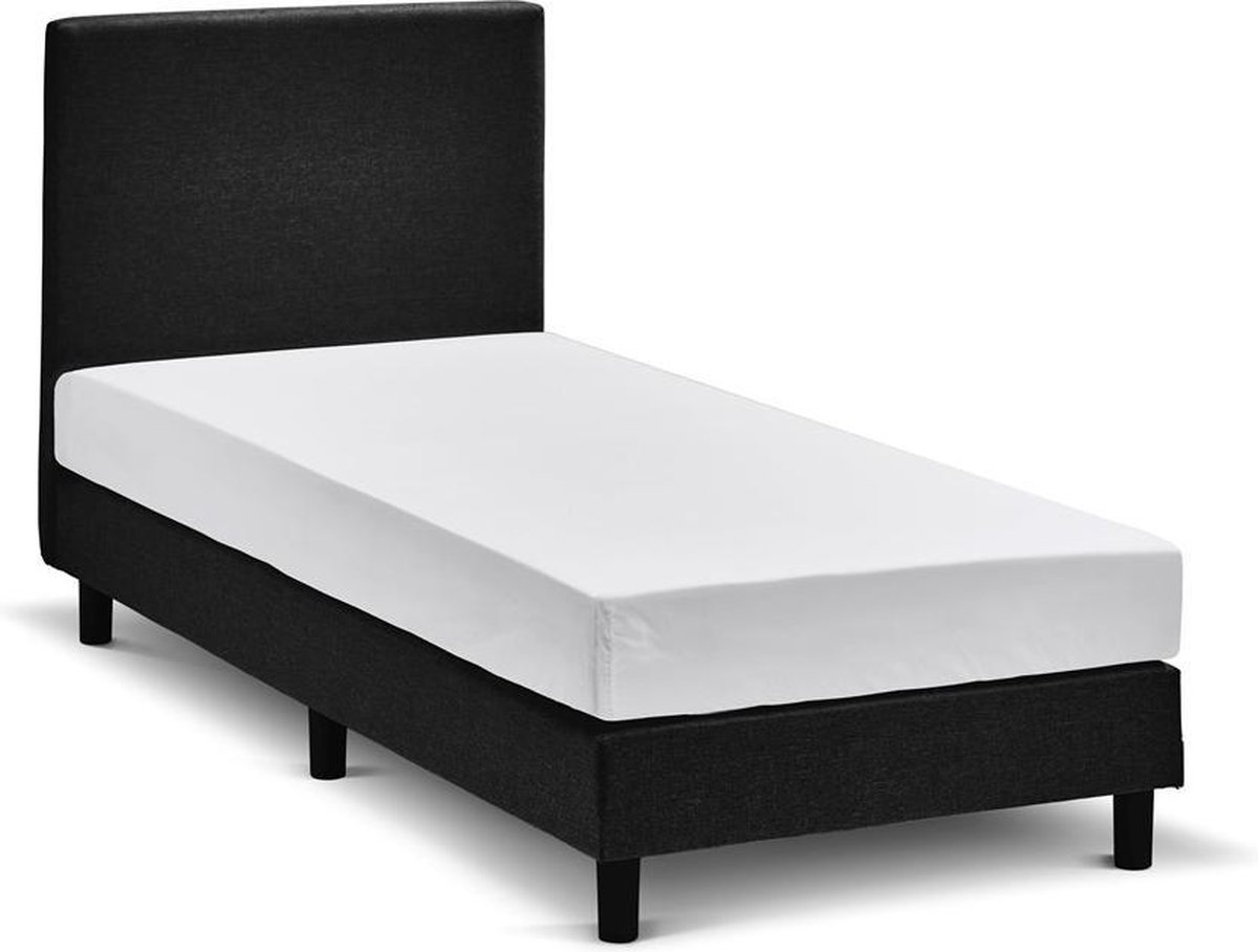 Boxspring Cisano Vlak Met Easy Pocket Matras - 90 x 200 cm - Zwart