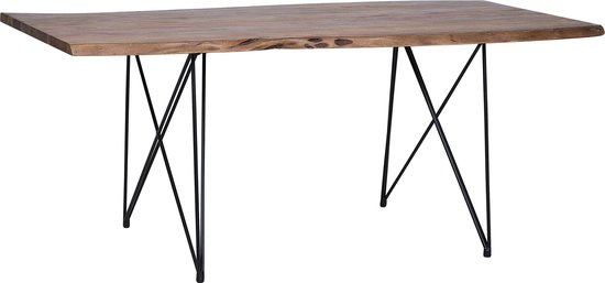 Beliani Mumbai Eettafel Acaciahout 100 X 200 Cm - Bruin