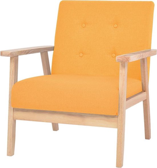 Vidaxl Fauteuil Stof - Geel