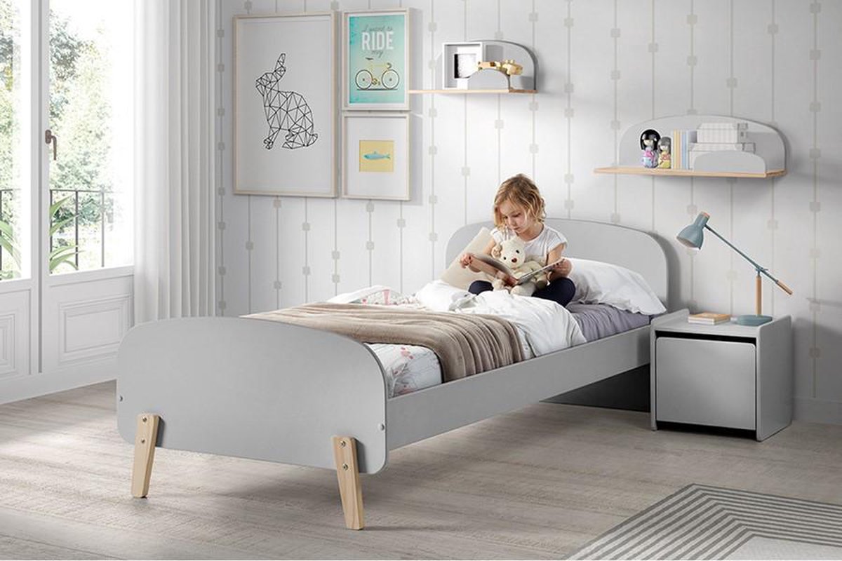 Vipack Nachtkast Kiddy - 40 x 36 x 40 cm - Grijs