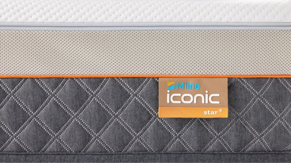 M line Latexmatras Iconic Star 4 - 180 x 200 cm - tot 140 kg