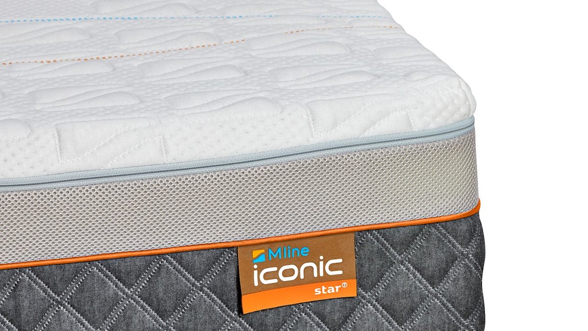 M line Latexmatras Iconic Star 3 - 90 x 200 cm - tot 140 kg