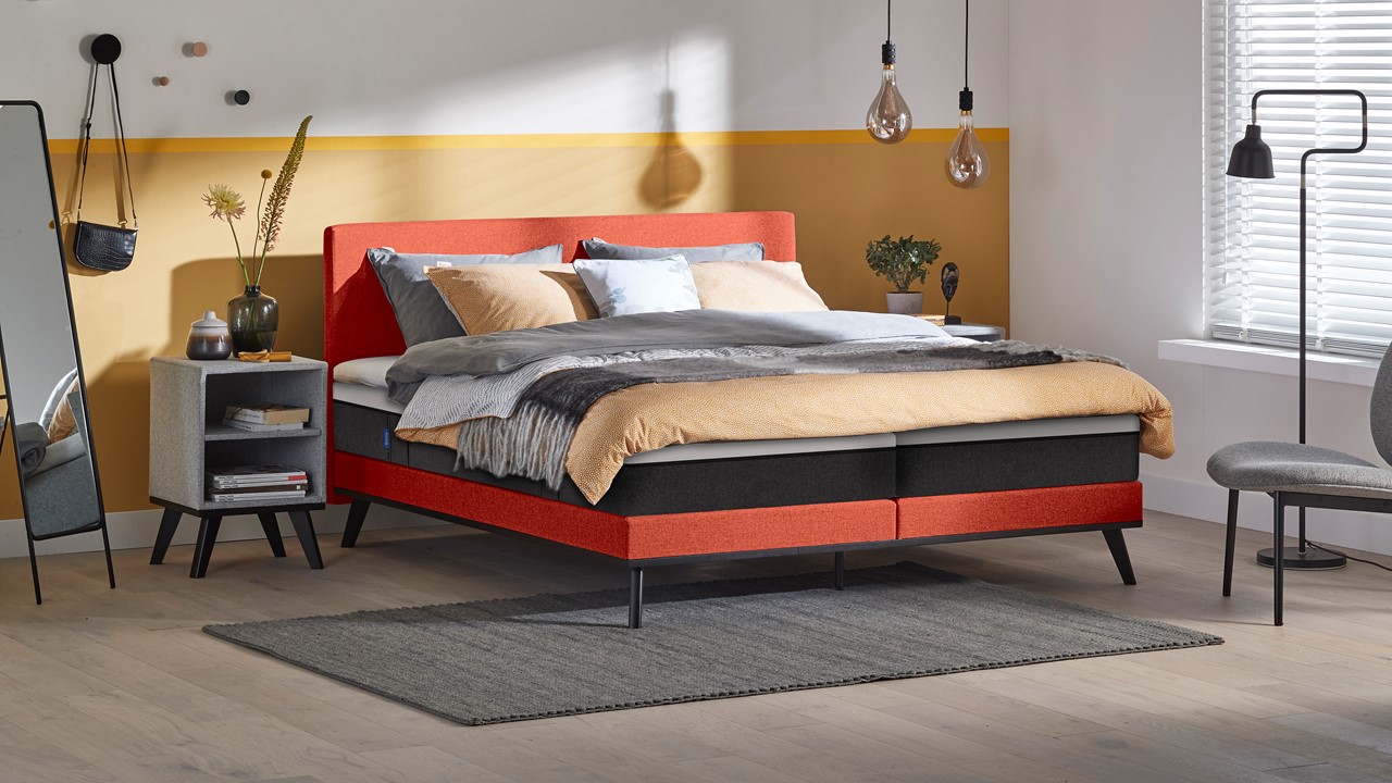 Boxspring Viggo Vlak Met Emma O2 Matras - 180 x 210 cm - adore koper