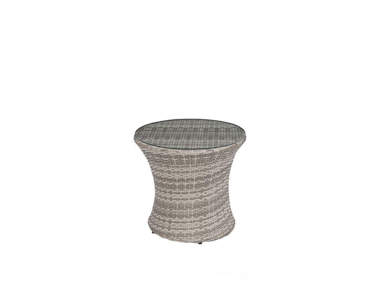 Beliani Capri Balkonset Pe Rotan 54 X 54 Cm - Grijs