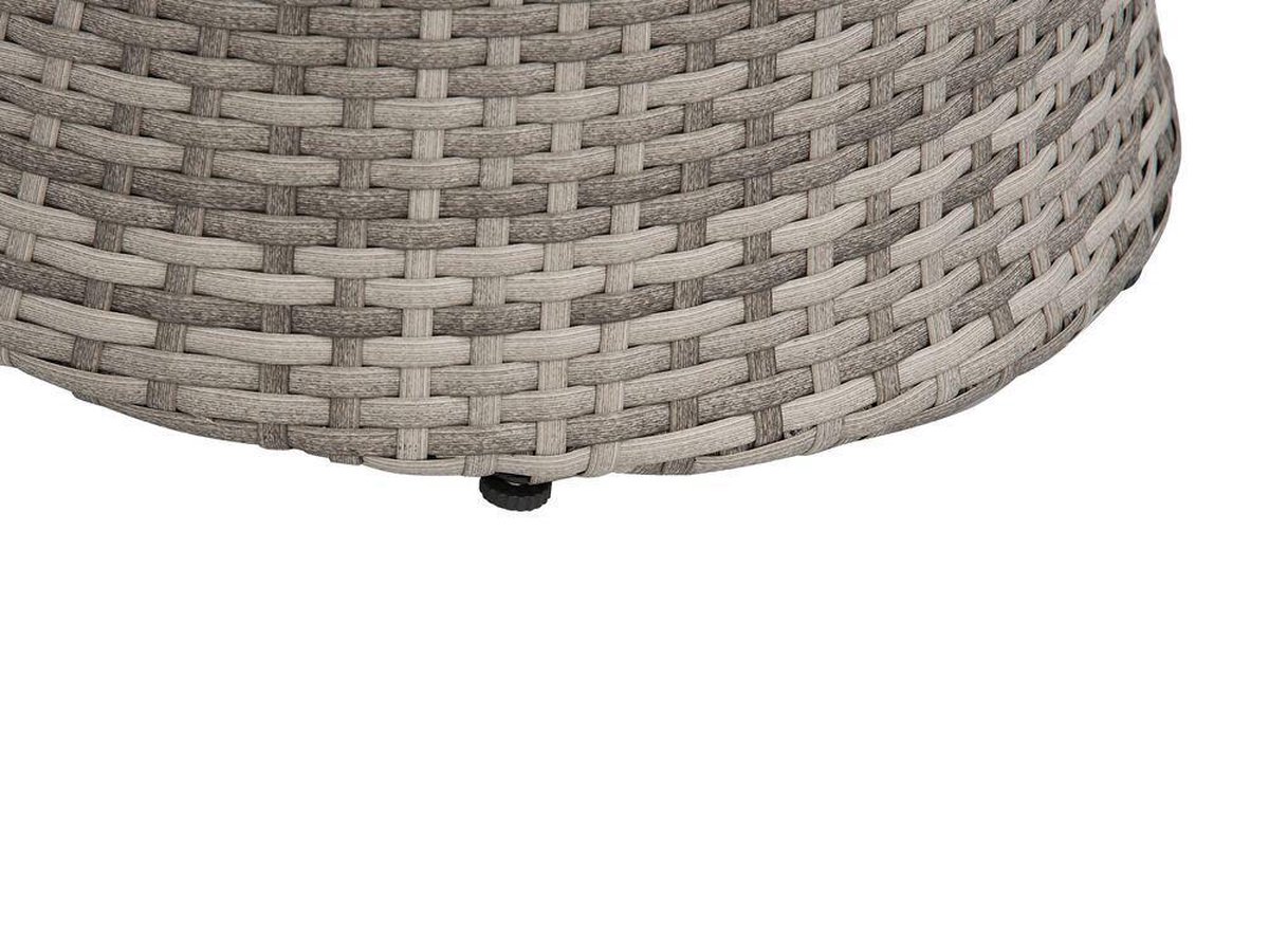 Beliani Capri Balkonset Pe Rotan 54 X 54 Cm - Grijs