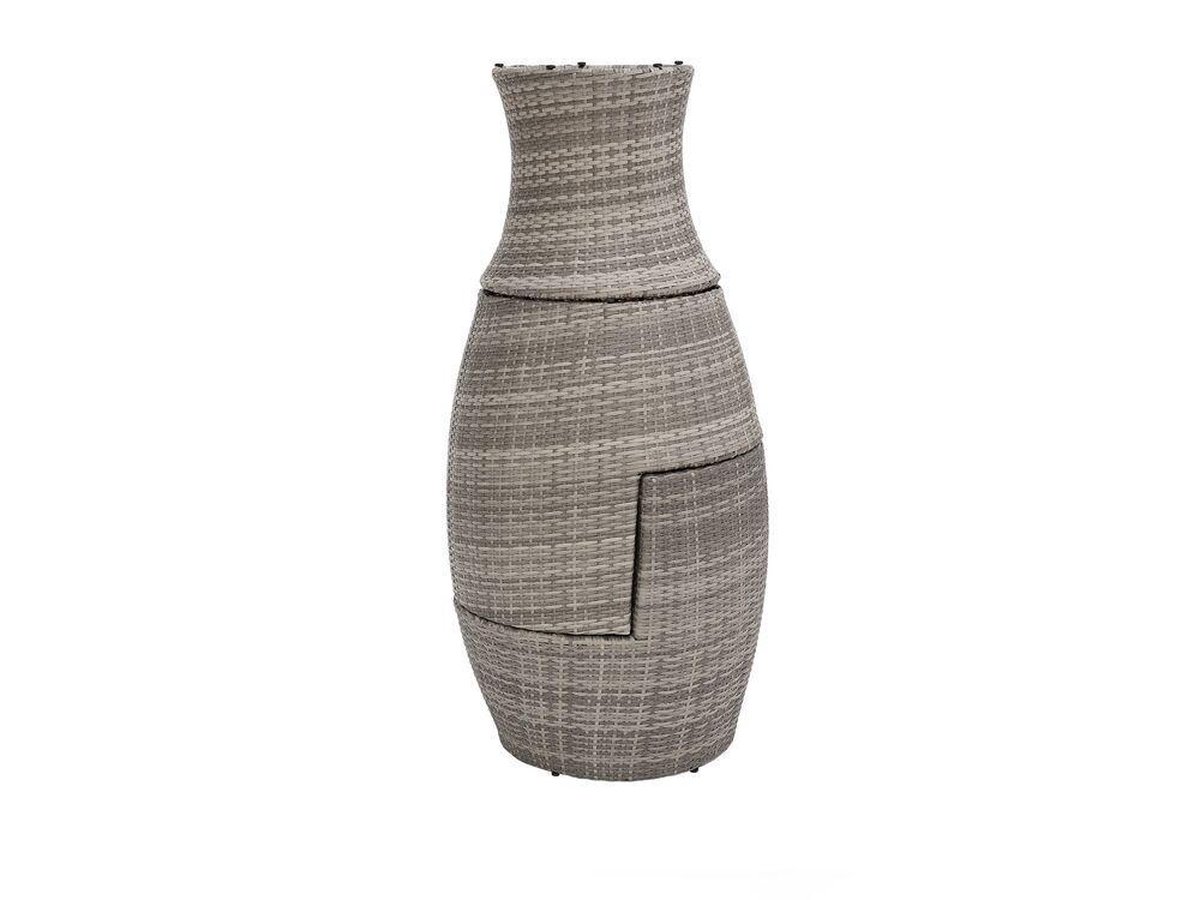 Beliani Capri Balkonset Pe Rotan 54 X 54 Cm - Grijs