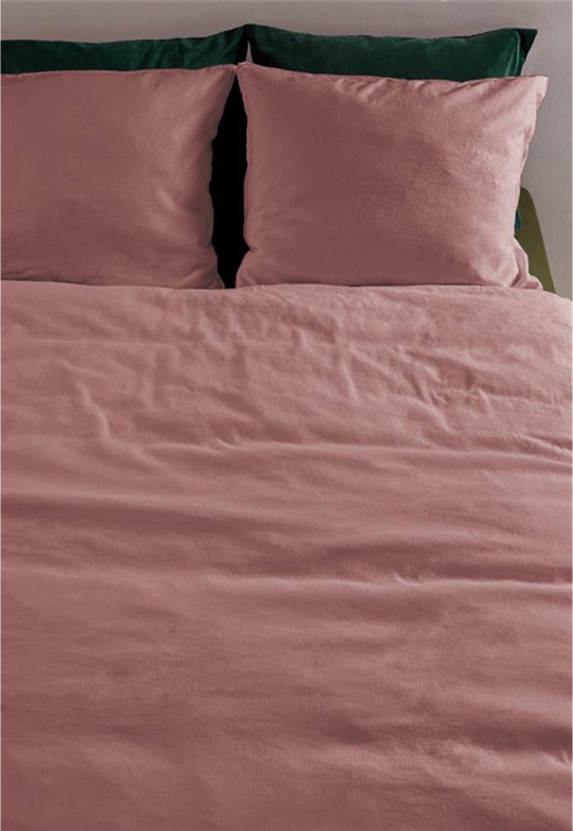At Home With Marieke Dekbedovertrek Easy - 140 x 200/220 cm - Roze