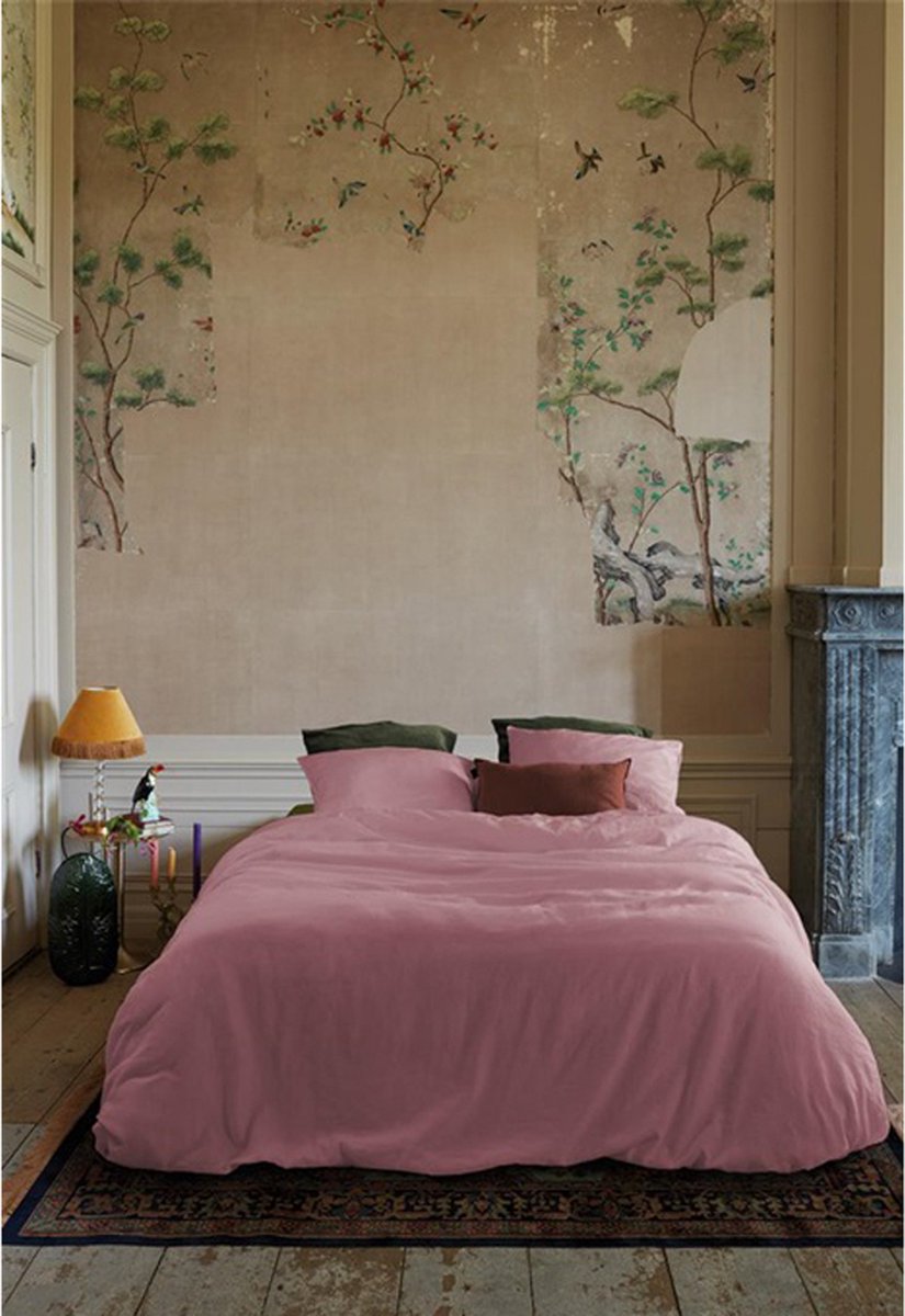 At Home With Marieke Dekbedovertrek Easy - 140 x 200/220 cm - Roze