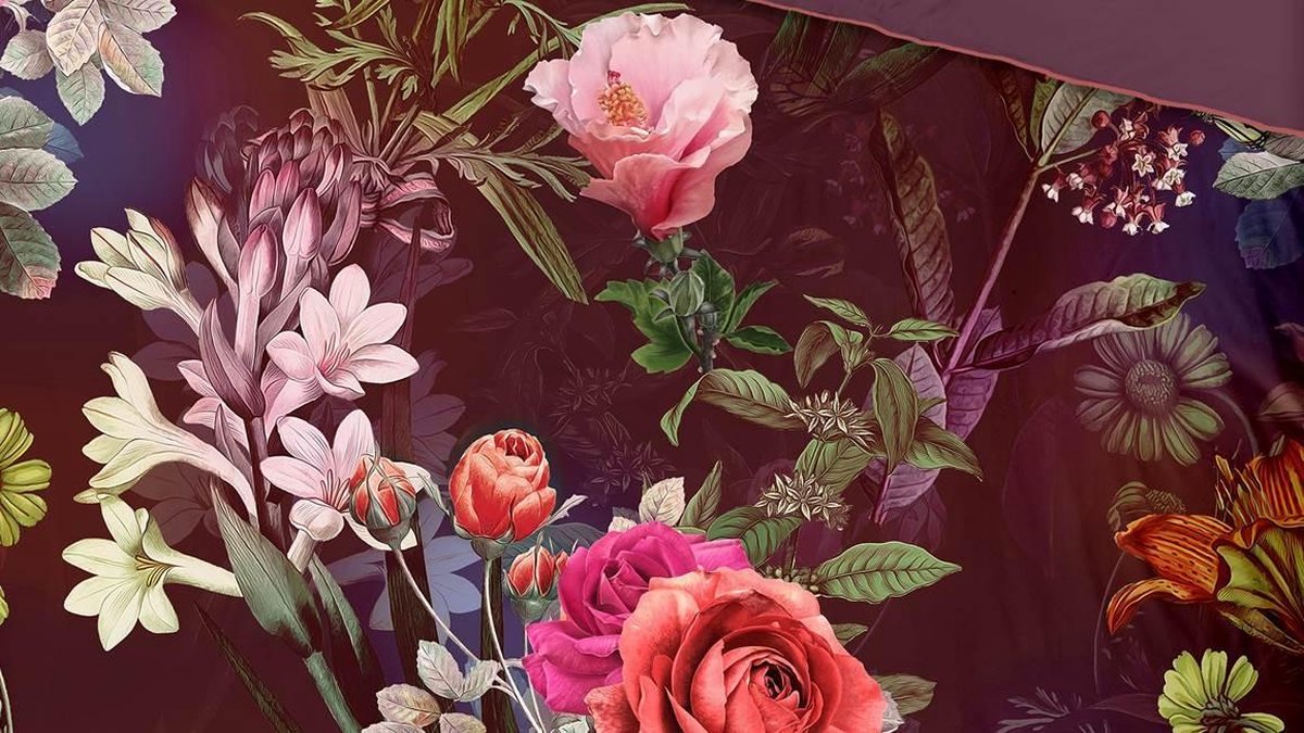 Descanso Dekbedovertrek Simone - 140 x 200/220 cm - Rood