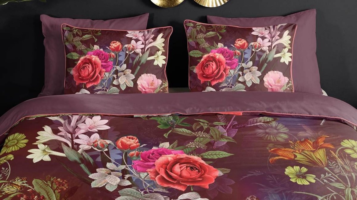 Descanso Dekbedovertrek Simone - 140 x 200/220 cm - Rood