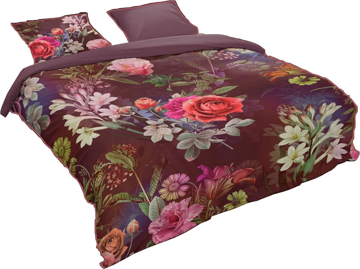 Descanso Dekbedovertrek Simone - 200 x 200/220 cm - Rood