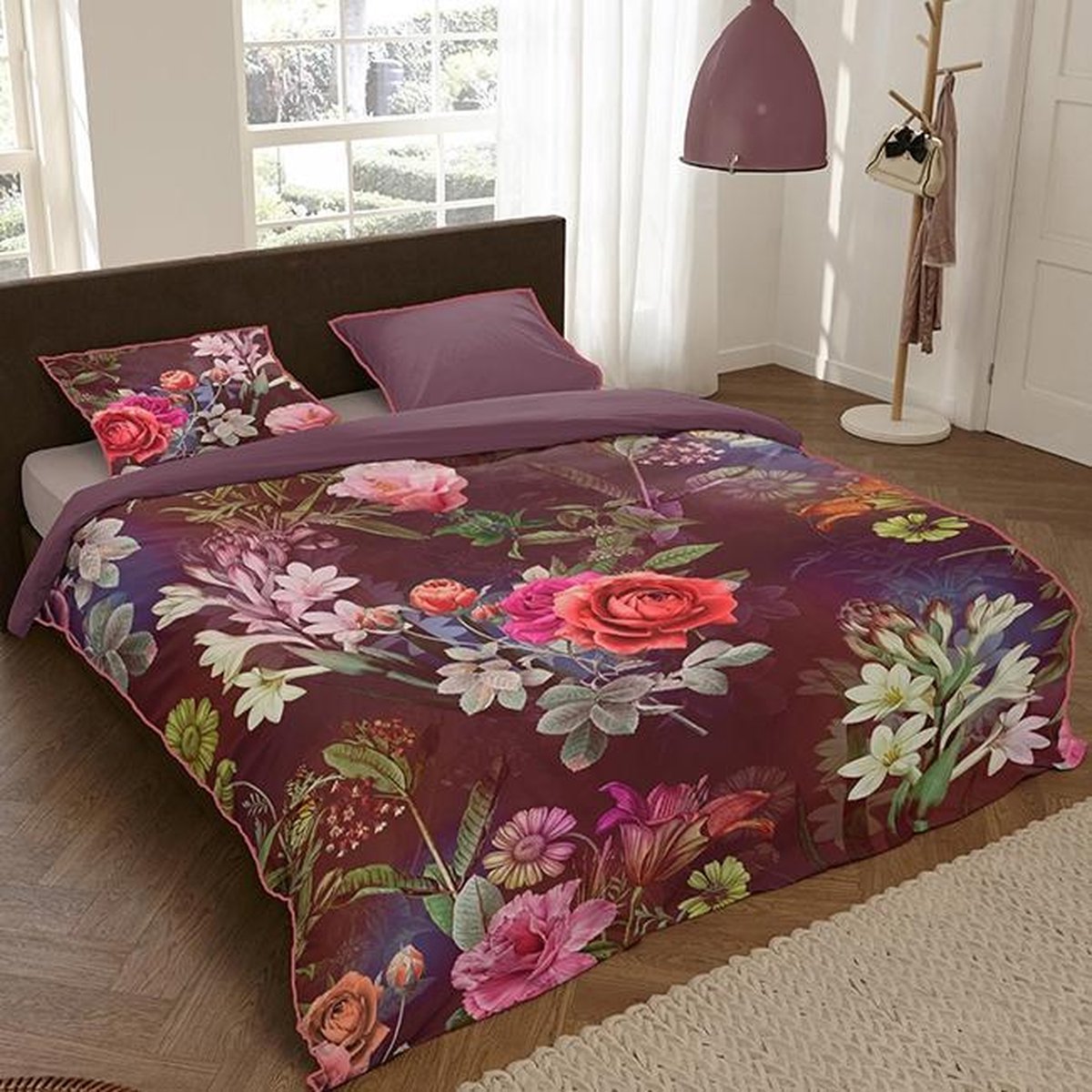 Descanso Dekbedovertrek Simone - 240 x 200/220 cm - Rood