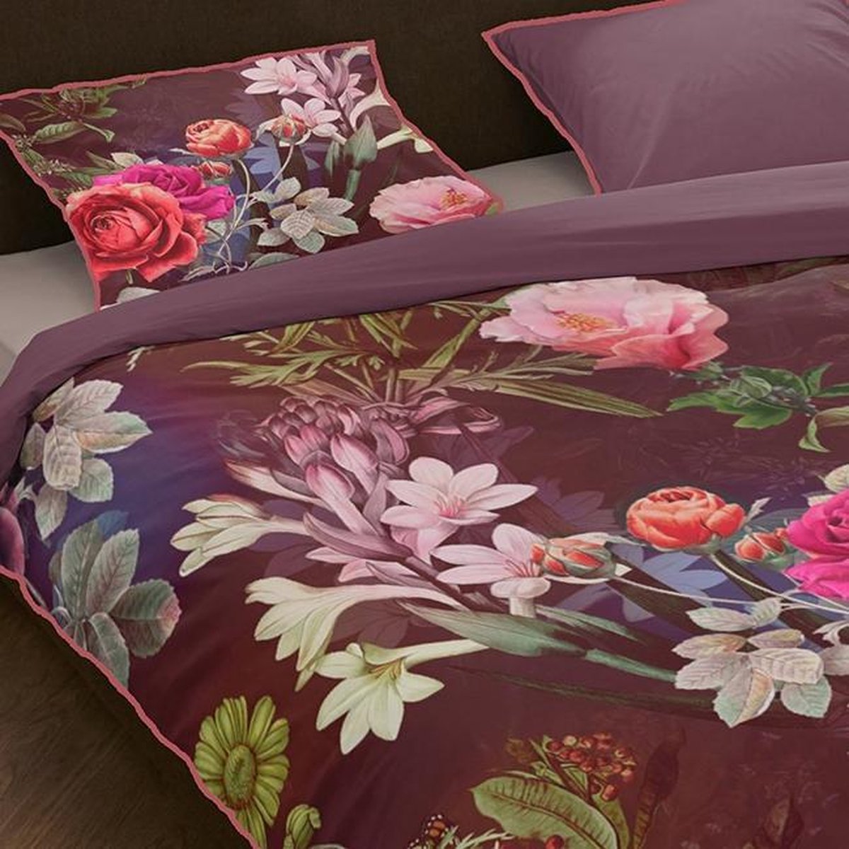 Descanso Dekbedovertrek Simone - 240 x 200/220 cm - Rood