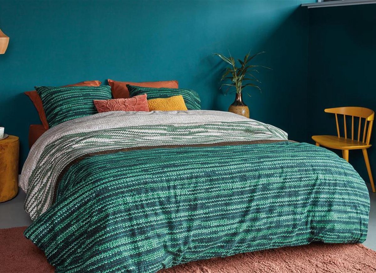 Beddinghouse Dekbedovertrek Fardau - 240 x 200/220 cm - Groen