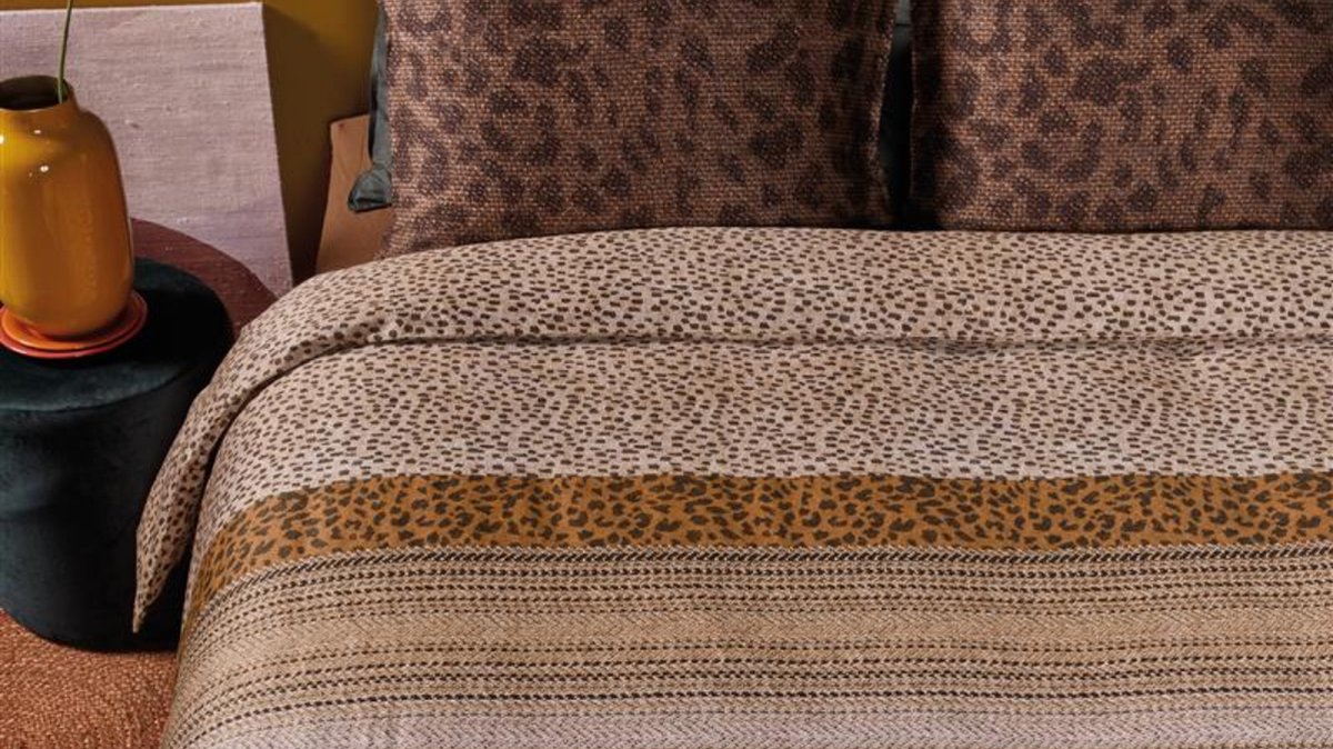 Beddinghouse Dekbedovertrek Feis - 200 x 200/220 cm - Bruin