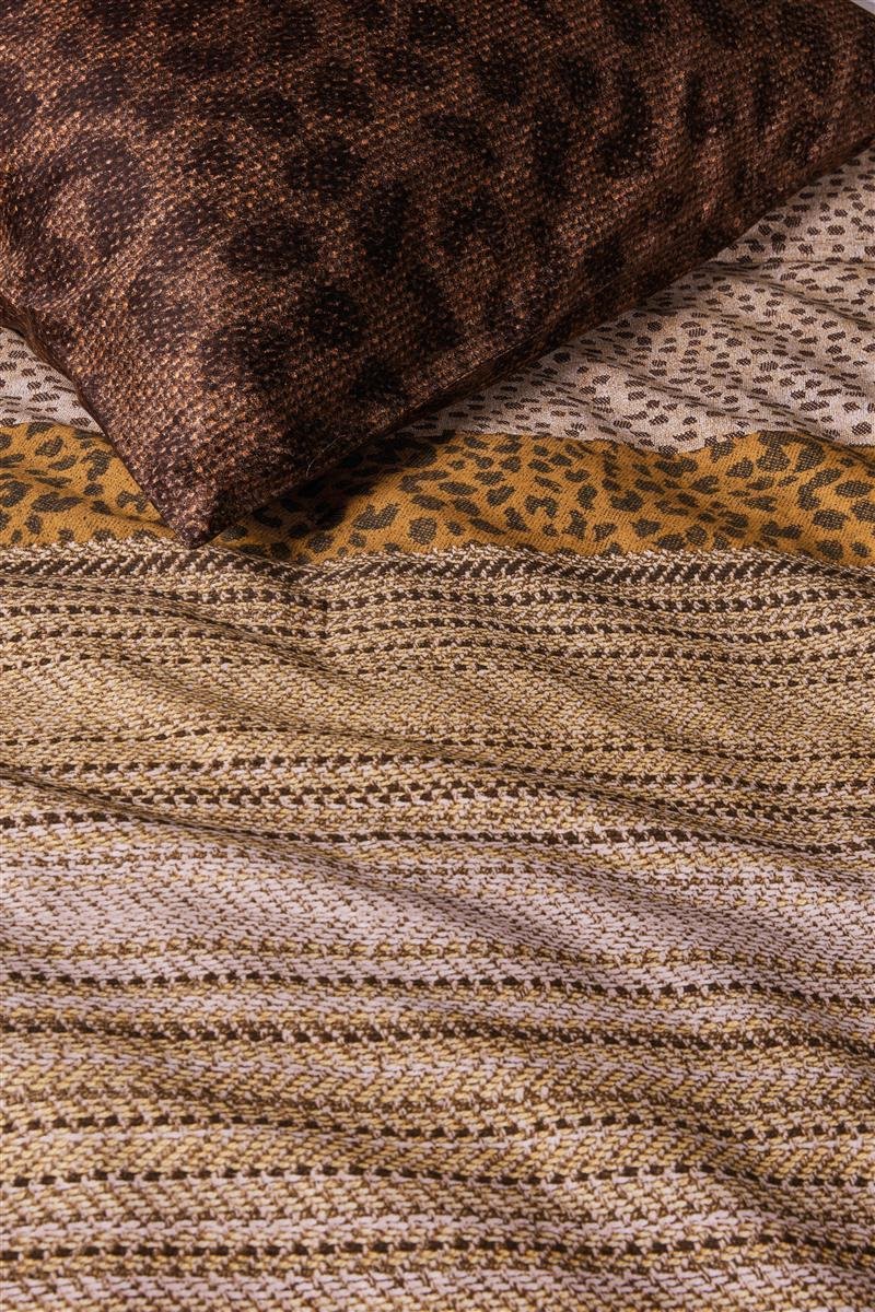 Beddinghouse Dekbedovertrek Feis - 200 x 200/220 cm - Bruin