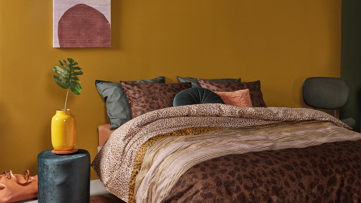 Beddinghouse Dekbedovertrek Feis - 200 x 200/220 cm - Bruin