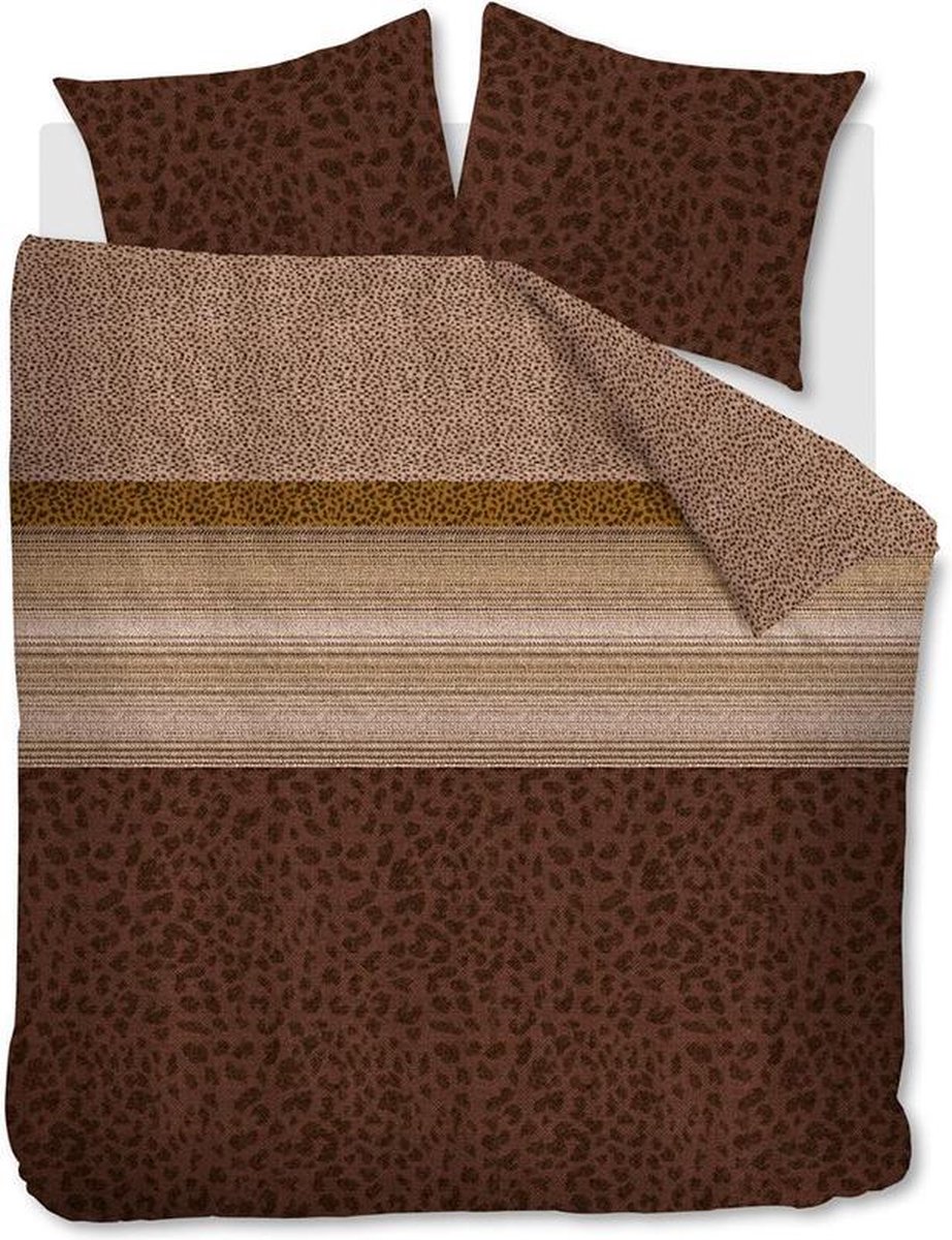 Beddinghouse Dekbedovertrek Feis - 200 x 200/220 cm - Bruin