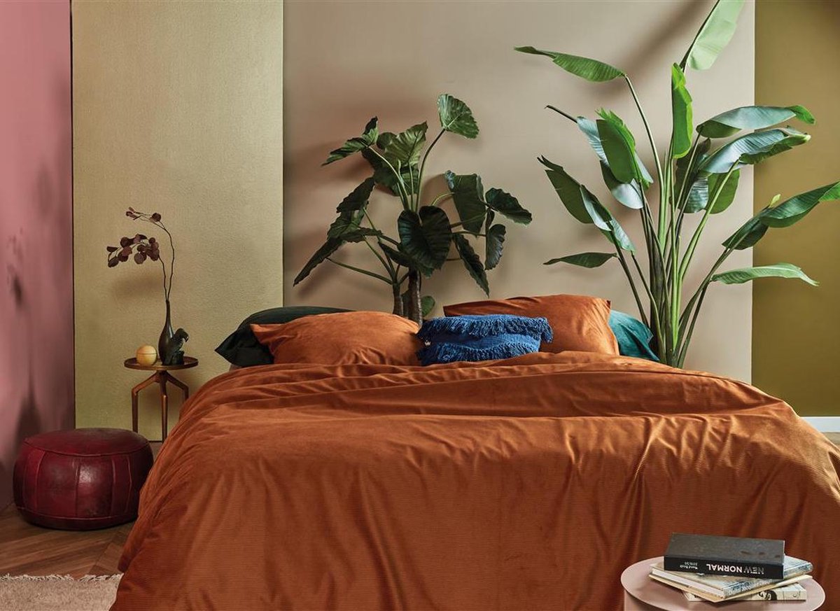 Dekbedovertrek Cosy Corduroy - 200 x 200/220 cm - Rood