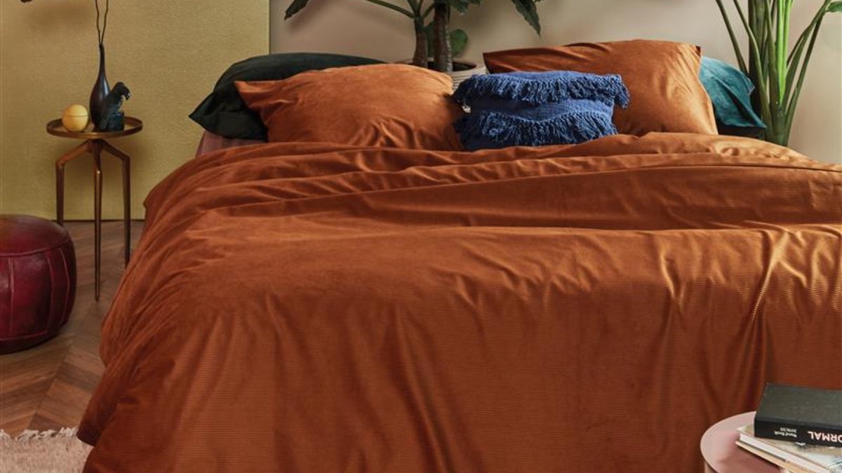 Dekbedovertrek Cosy Corduroy - 200 x 200/220 cm - Rood