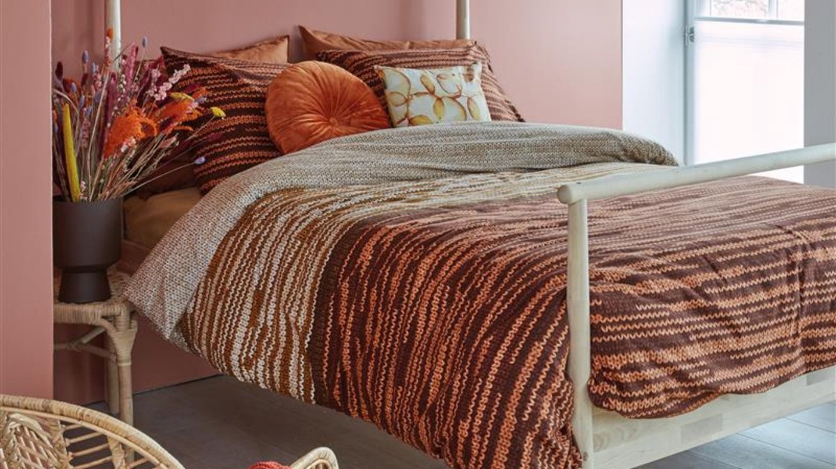 Beddinghouse Dekbedovertrek Fardau - 200 x 200/220 cm - Bruin