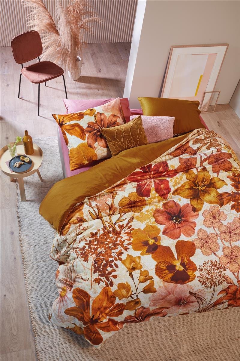 Beddinghouse Dekbedovertrek Flora - 140 x 200/220 cm - Geel