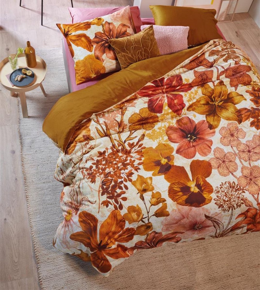 Beddinghouse Dekbedovertrek Flora - 140 x 200/220 cm - Geel