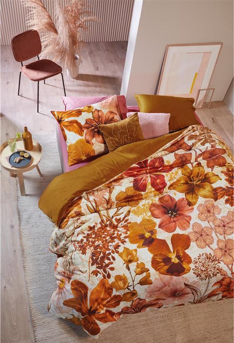 Beddinghouse Dekbedovertrek Flora - 140 x 200/220 cm - Geel