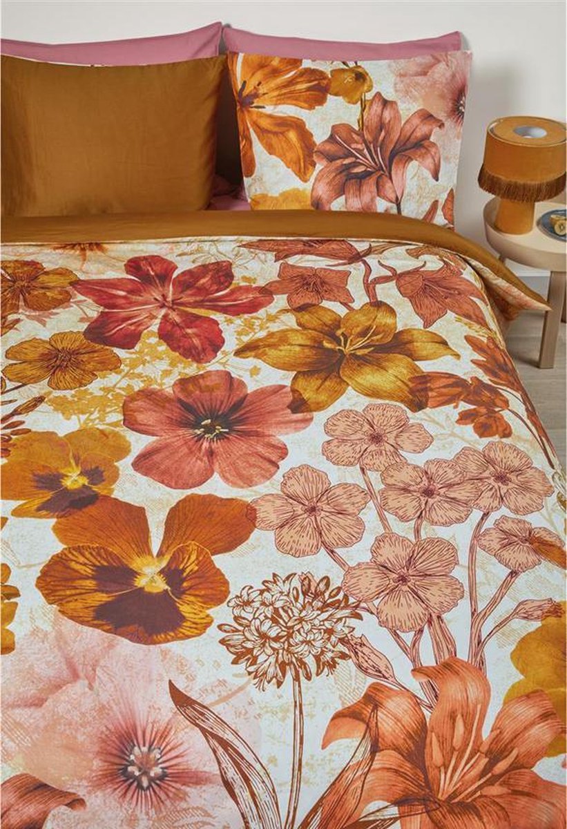 Beddinghouse Dekbedovertrek Flora - 140 x 200/220 cm - Geel