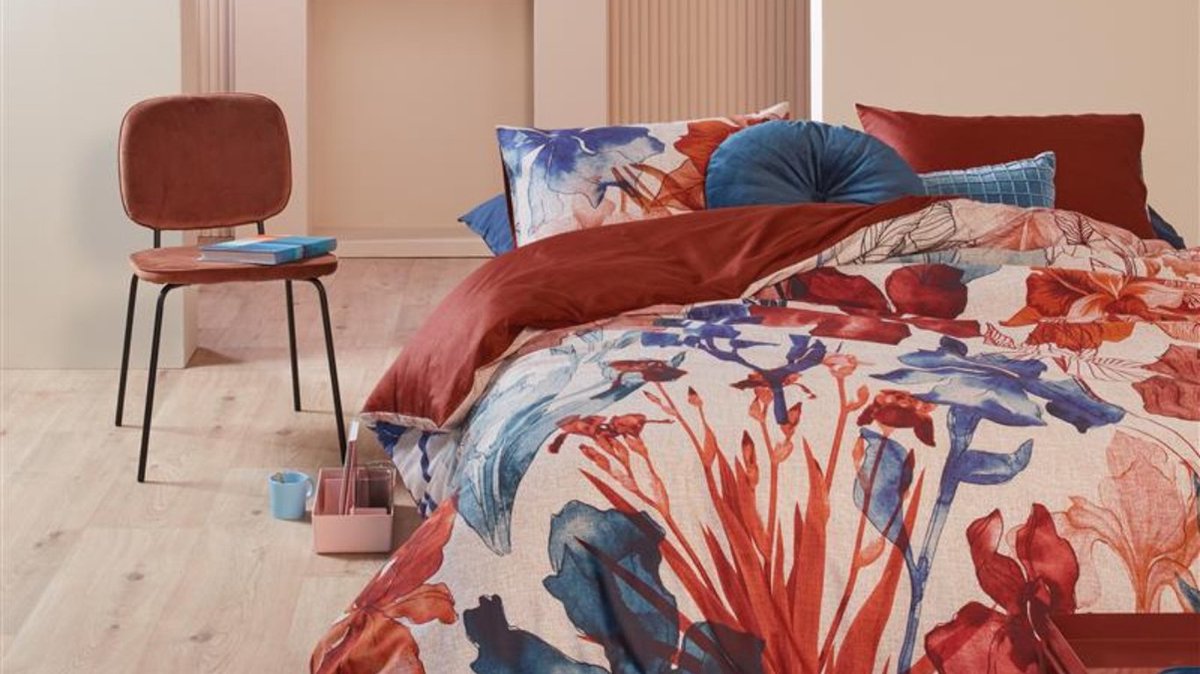 Beddinghouse Dekbedovertrek Iris Field - 240 x 200/220 cm - Rood